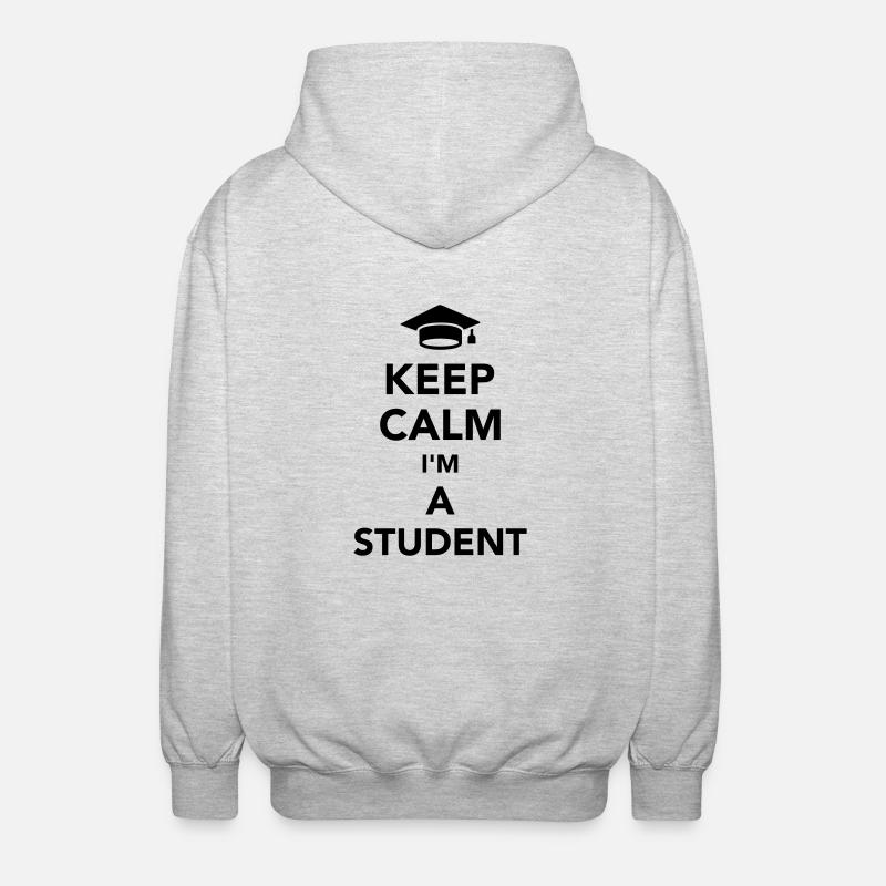 Student - Unisex Kapuzenjacke - Hellgrau meliert