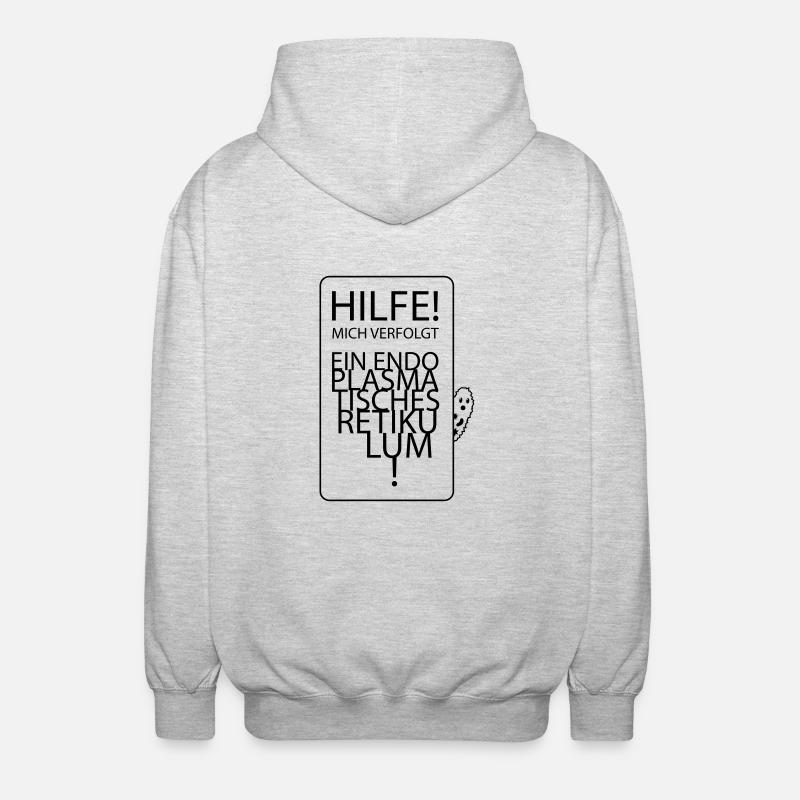 Endoplasmatisches Retikulum - Unisex Kapuzenjacke - Hellgrau meliert