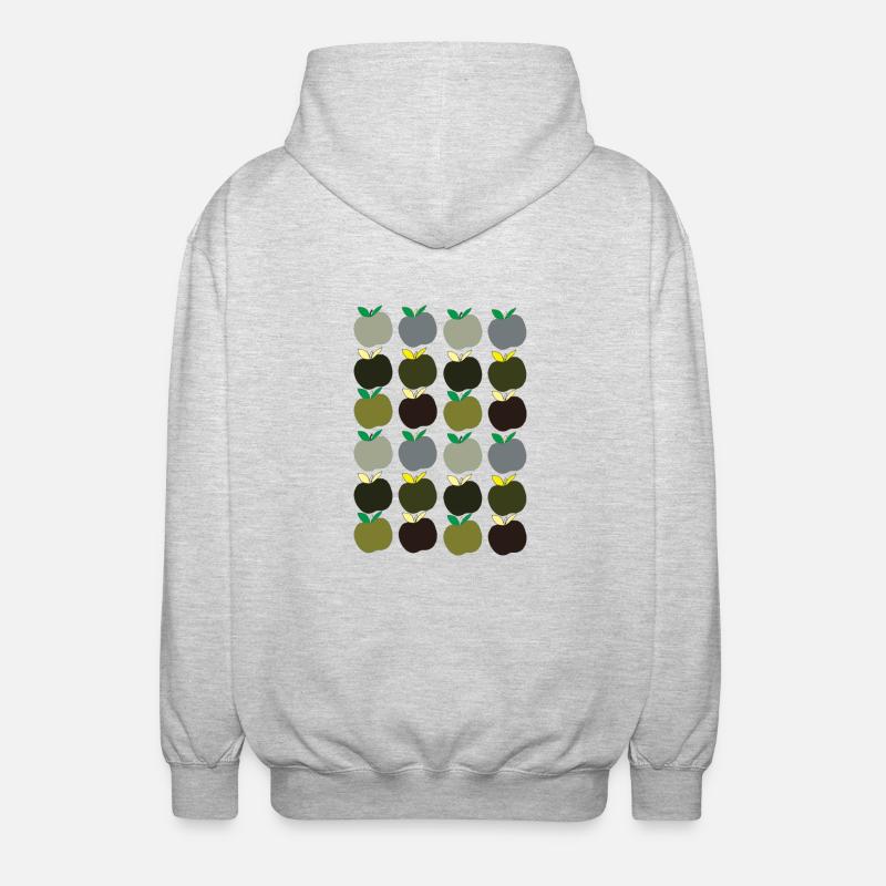 Apple Pattern 2 - Unisex Hooded Jacket - light heather grey