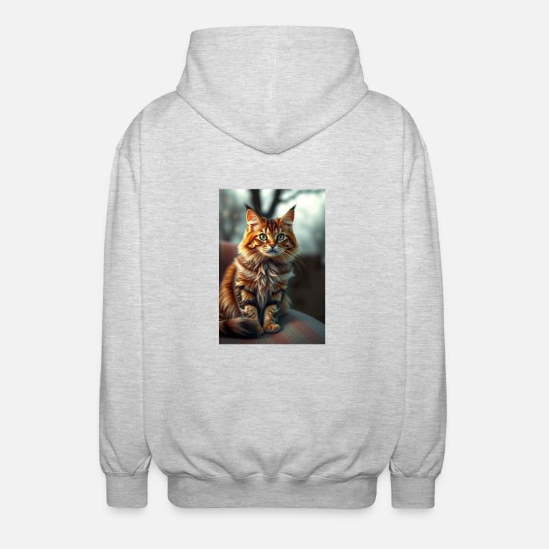 Éclat de chat - Veste à capuche unisexe - gris clair chiné