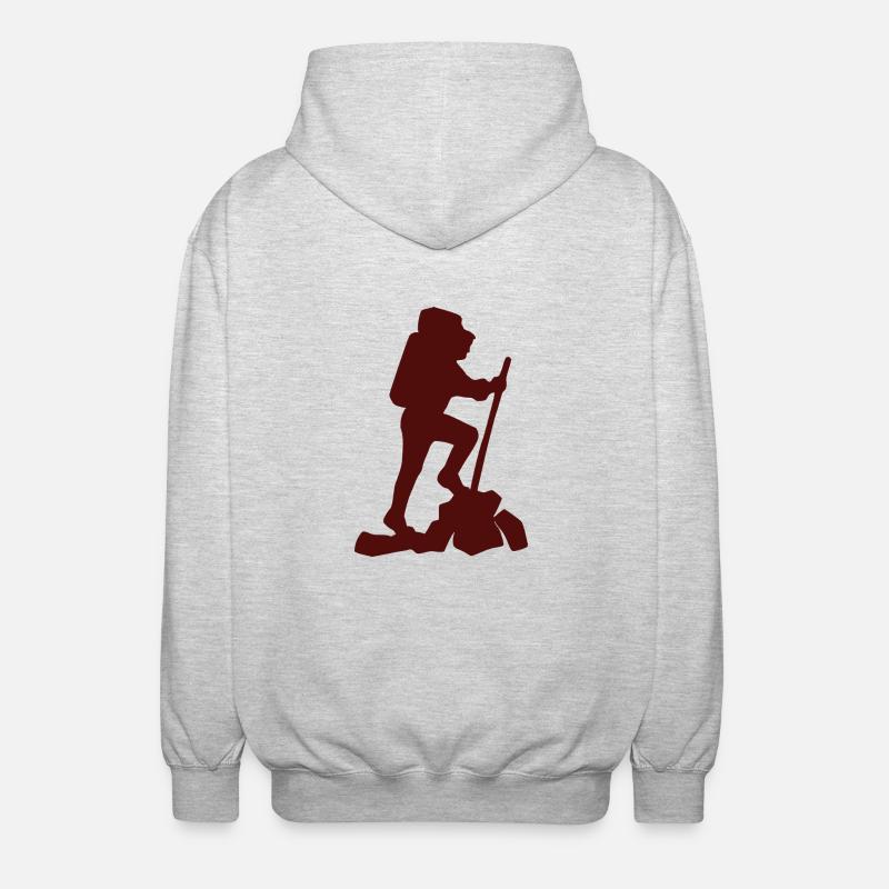 backpack suitcase backpack bag briefcase58 - Unisex Hooded Jacket - light heather grey