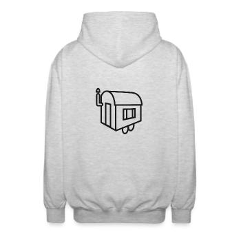 mobile Home - Veste à capuche unisexe - gris clair chiné - Dos - AI Model Male 185 light (185cm)