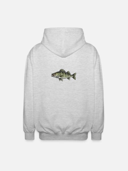 Zander Predator Fishing - Unisex Hooded Jacket - light heather grey