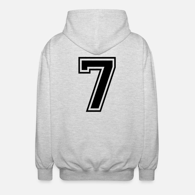 7 - Veste à capuche unisexe - gris clair chiné