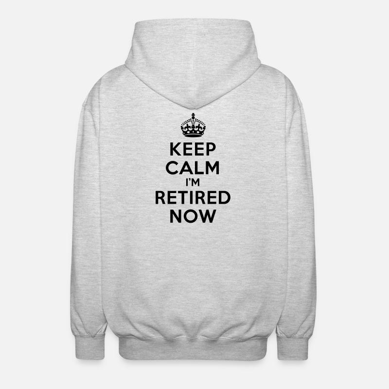 Keep calm I'm retired now - Veste à capuche unisexe - gris clair chiné