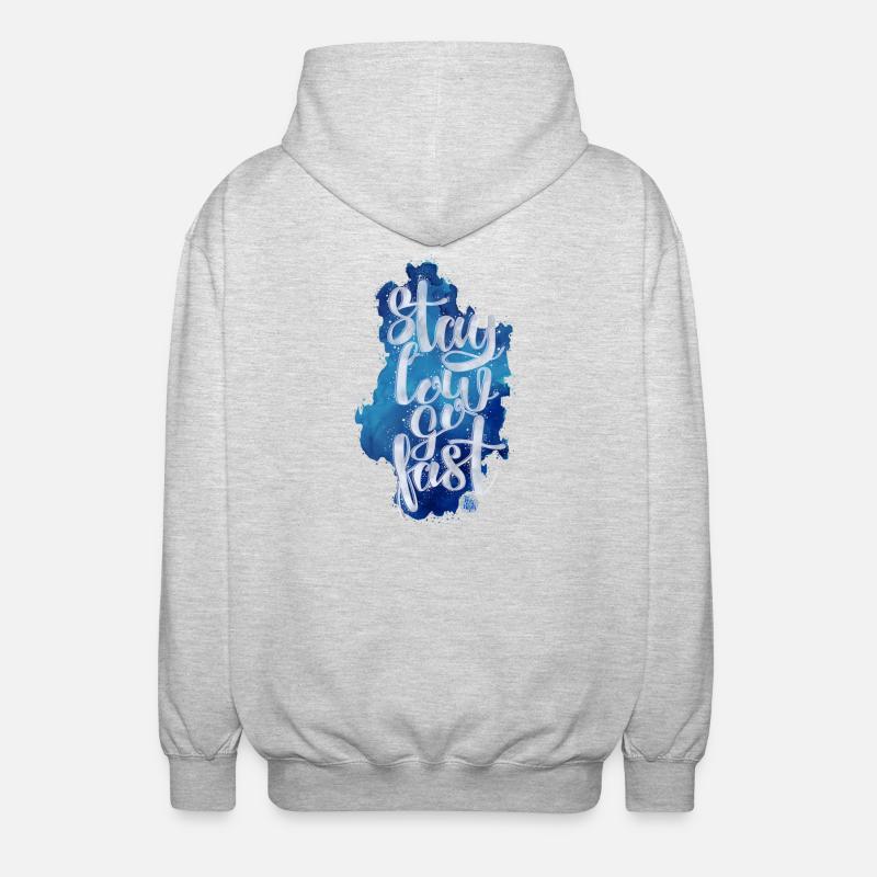 Stay low - Unisex Hooded Jacket - light heather grey