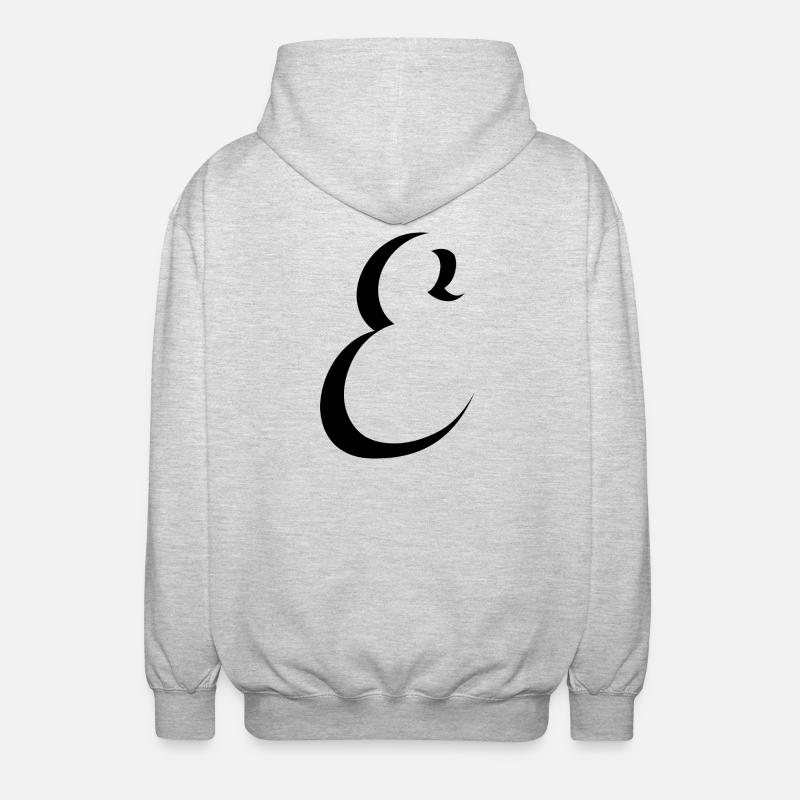 Letter E, Name, der Buchstabe E - Unisex Kapuzenjacke - Hellgrau meliert