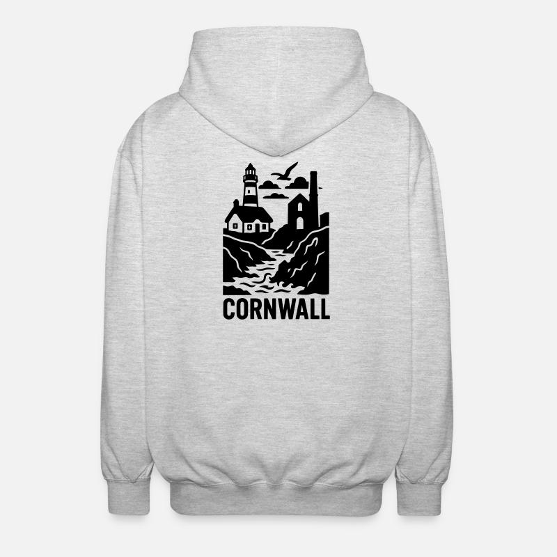 Silhouette de Cornouailles - Veste à capuche unisexe - gris clair chiné