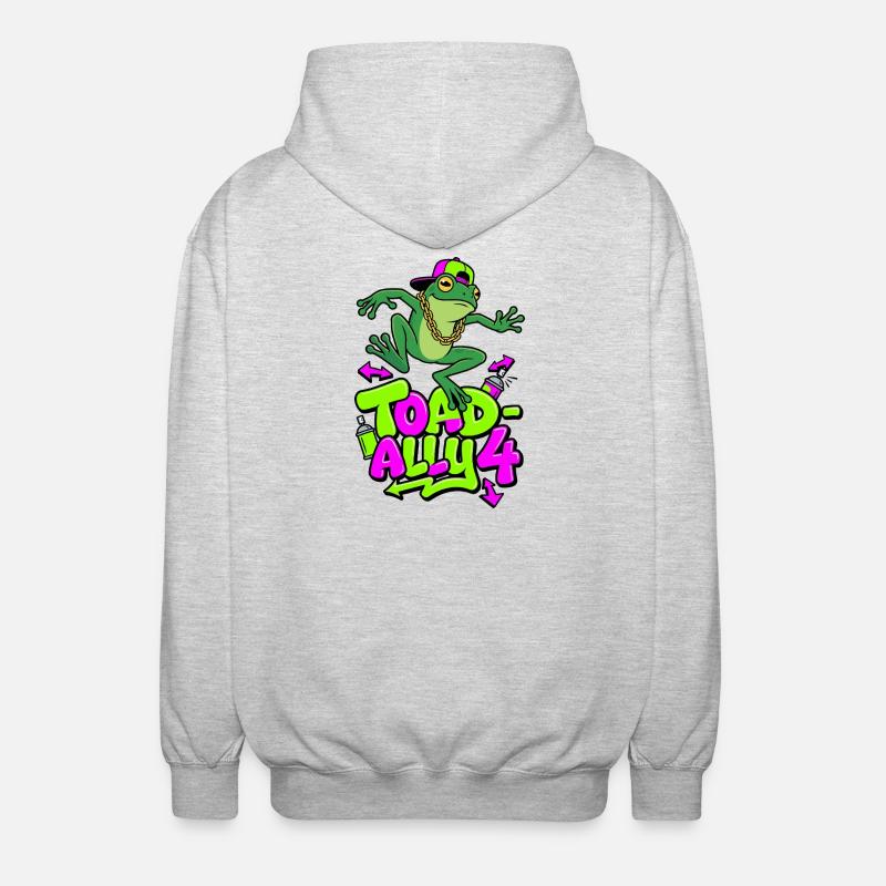 Toad-Ally 4 Cool Toad - Unisex Hooded Jacket - light heather grey