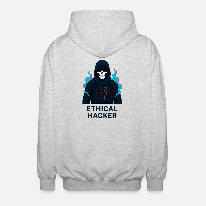 Ethical Hacker - Cybersecurity - Unisex Hooded Jacket - light heather grey