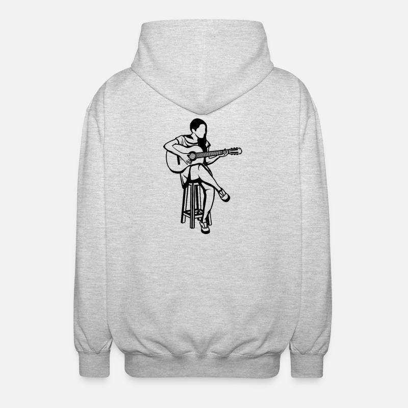 Gitarrflickan - Luvjacka unisex - ljusgråmelerad