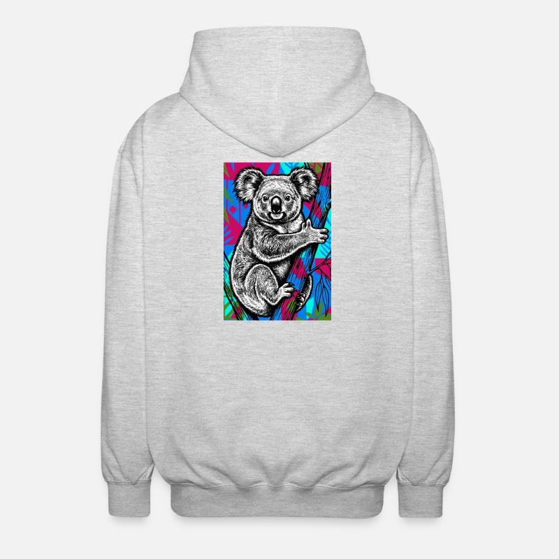 Koala - Veste à capuche unisexe - gris clair chiné