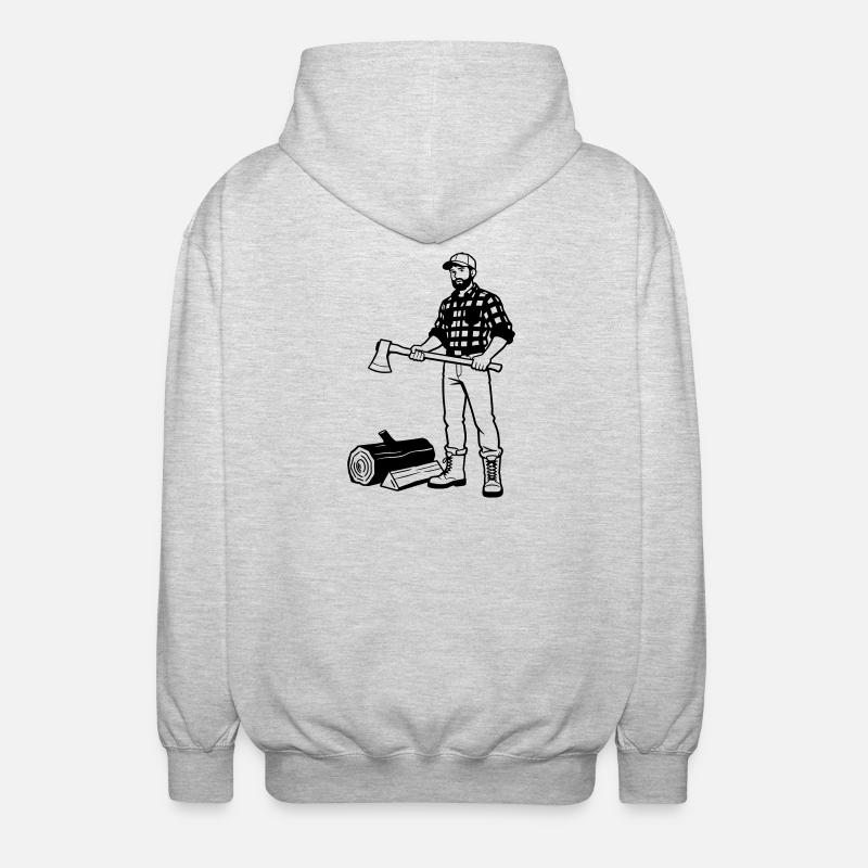Holzfäller - Unisex Kapuzenjacke - Hellgrau meliert