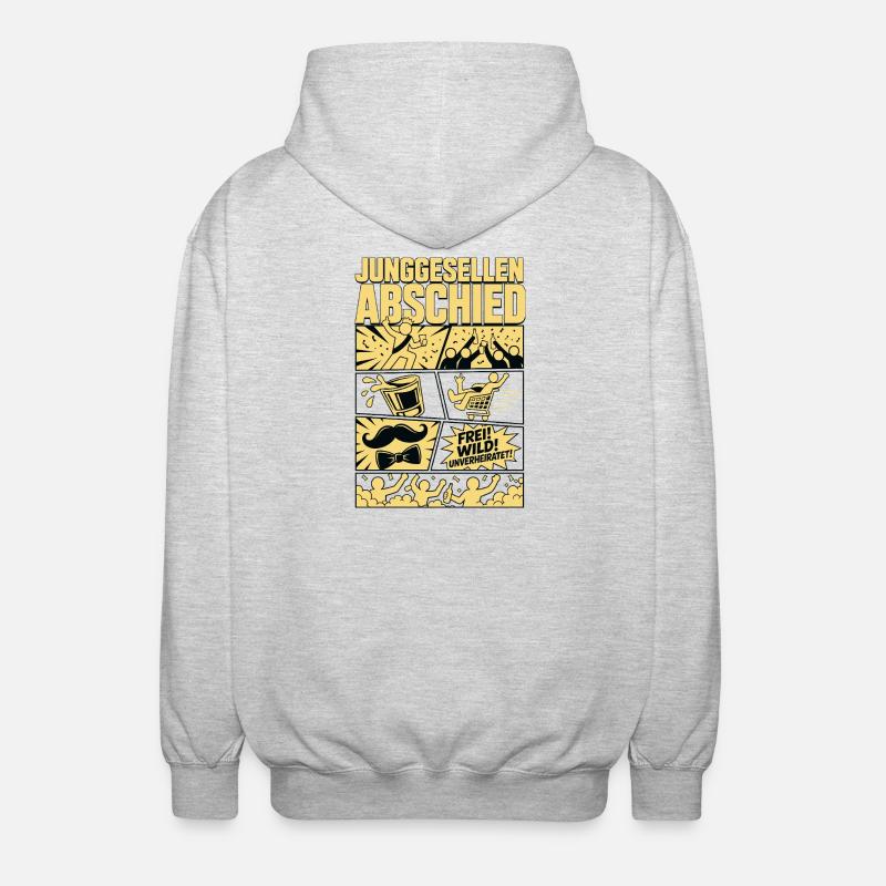 Legendärer Junggesellenabend - Unisex Kapuzenjacke - Hellgrau meliert