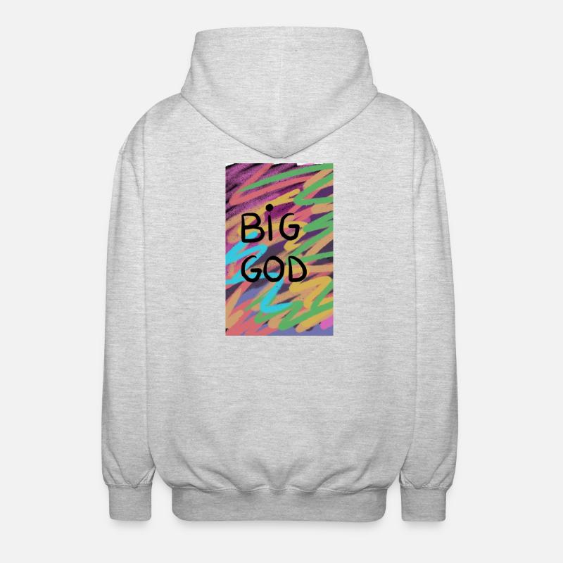 Big God Retro - Veste à capuche unisexe - gris clair chiné