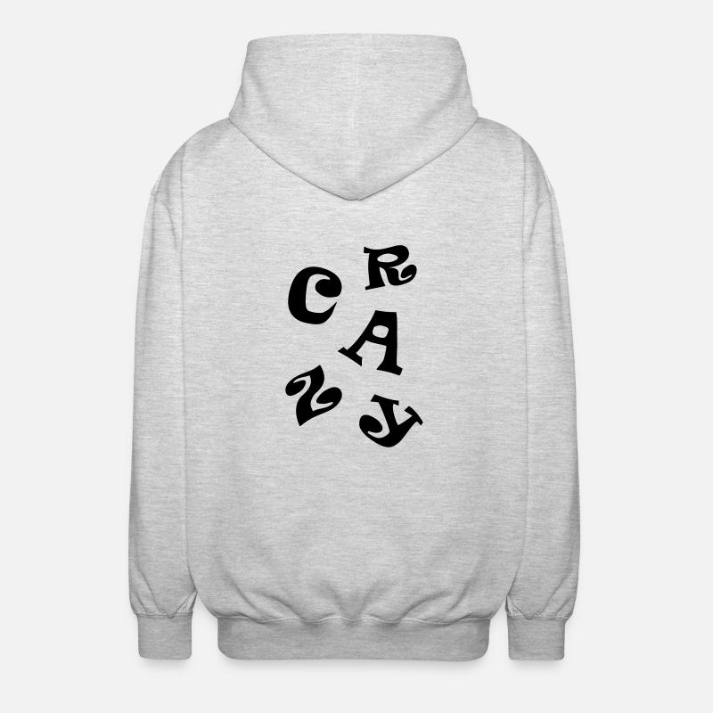 Crazy - Unisex Kapuzenjacke - Hellgrau meliert