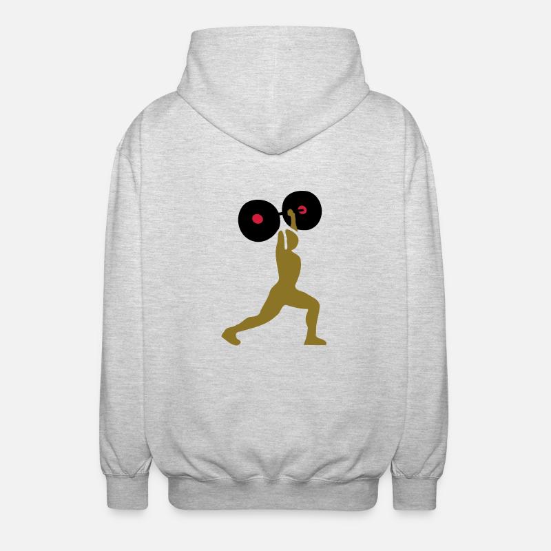 haltérophilie - Veste à capuche unisexe - gris clair chiné