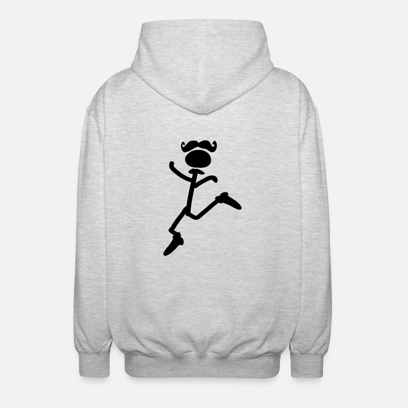 Lustige Haar Junge Tänzer - Unisex Kapuzenjacke - Hellgrau meliert