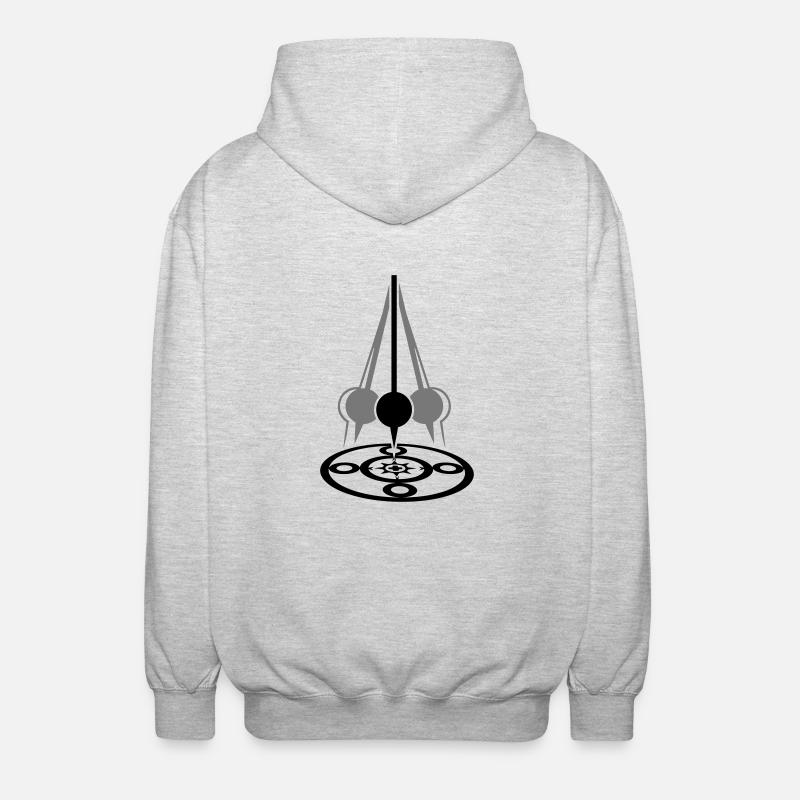 Foucault's pendulum (2c) - Unisex Kapuzenjacke - Hellgrau meliert