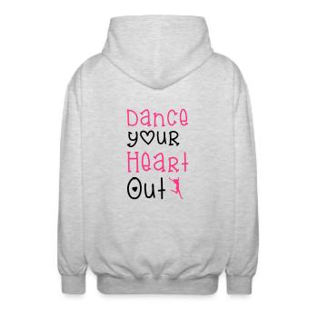 Dance - Unisex Kapuzenjacke - Hellgrau meliert - Hinten - AI Model Male 185 light (185cm)