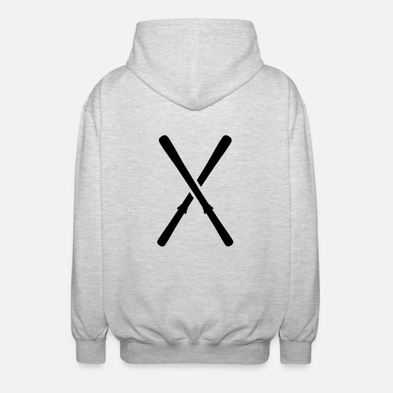 Skiing - Unisex Hooded Jacket - light heather grey