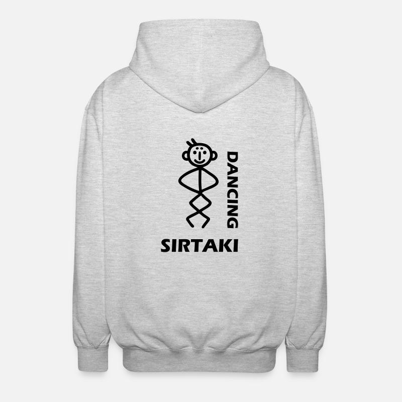 Sirtaki Dancing - Unisex Kapuzenjacke - Hellgrau meliert