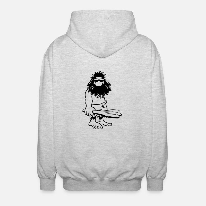 Caveman caveman funny sunglasses - Unisex Hooded Jacket - light heather grey