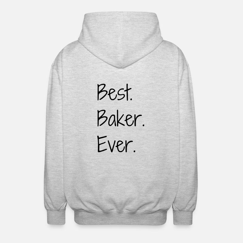 Bäcker / Bäckerei / Bäckerin / Brot - Unisex Kapuzenjacke - Hellgrau meliert