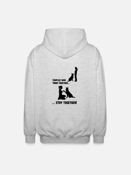Stay together - Unisex Kapuzenjacke - Hellgrau meliert