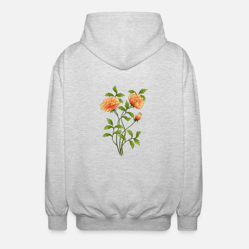 Fleur - Veste à capuche unisexe - gris clair chiné