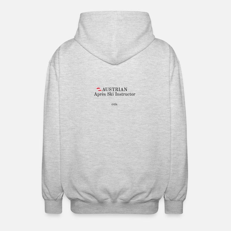 Austrian Apres Ski Instructor - Unisex Kapuzenjacke - Hellgrau meliert