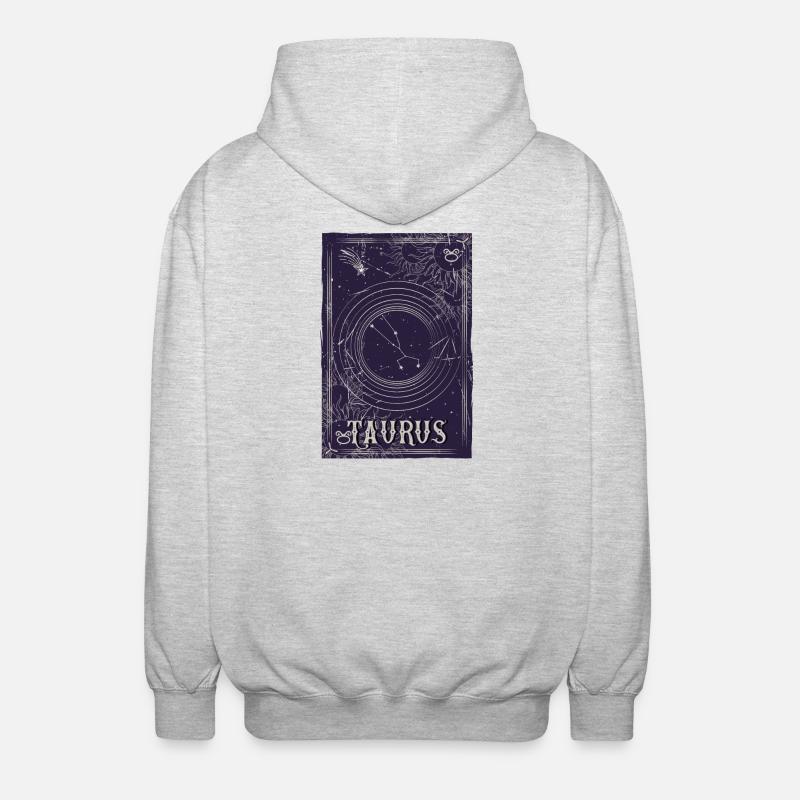 Taurus Sternbild Orbit Design - Unisex Kapuzenjacke - Hellgrau meliert