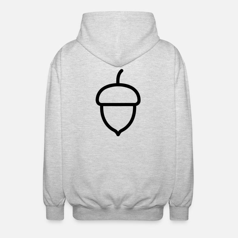 Eiche - Unisex Kapuzenjacke - Hellgrau meliert