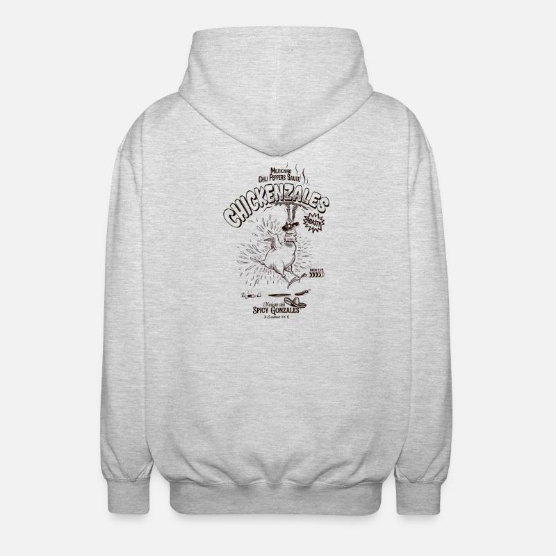 Poulet Salsa Épicée Gonzales - Veste à capuche unisexe - gris clair chiné
