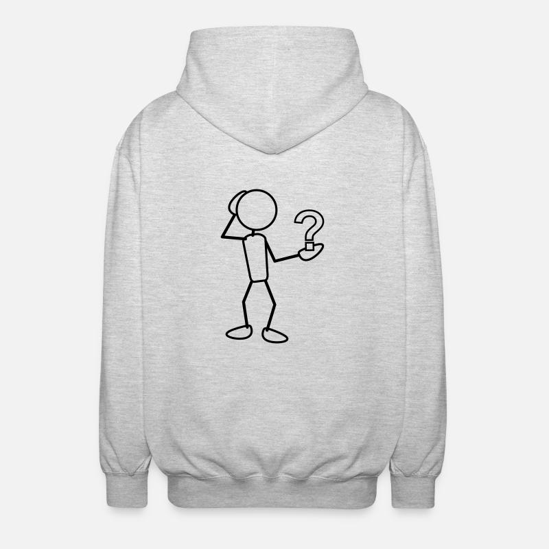 greyman_with_issues_at_hand_1c - Veste à capuche unisexe - gris clair chiné