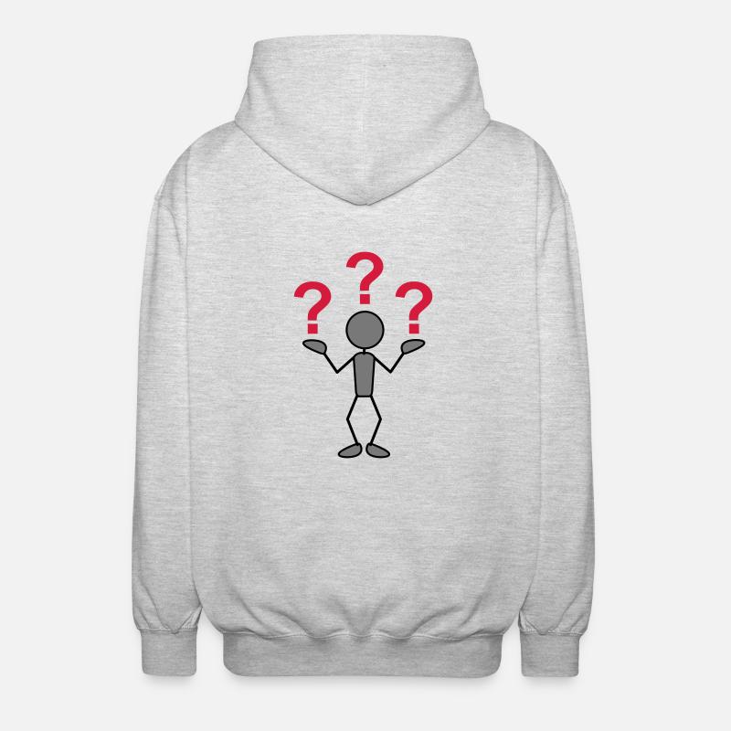 greyman_with_problems_3c - Unisex Kapuzenjacke - Hellgrau meliert