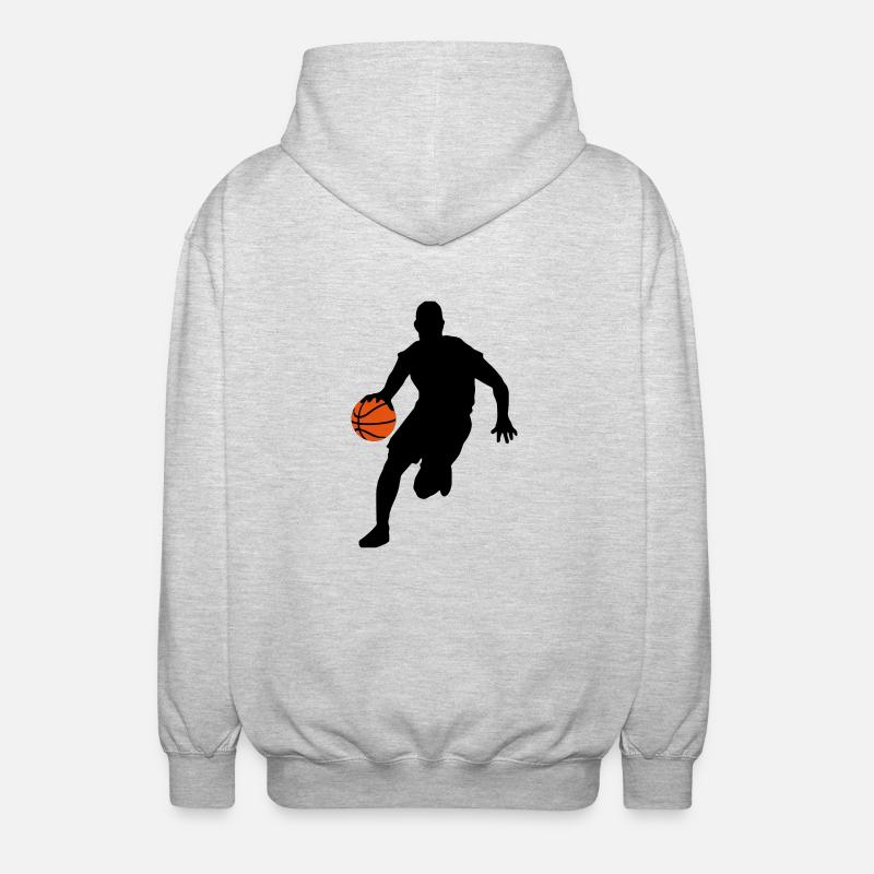 Joueur de basket - Veste à capuche unisexe - gris clair chiné