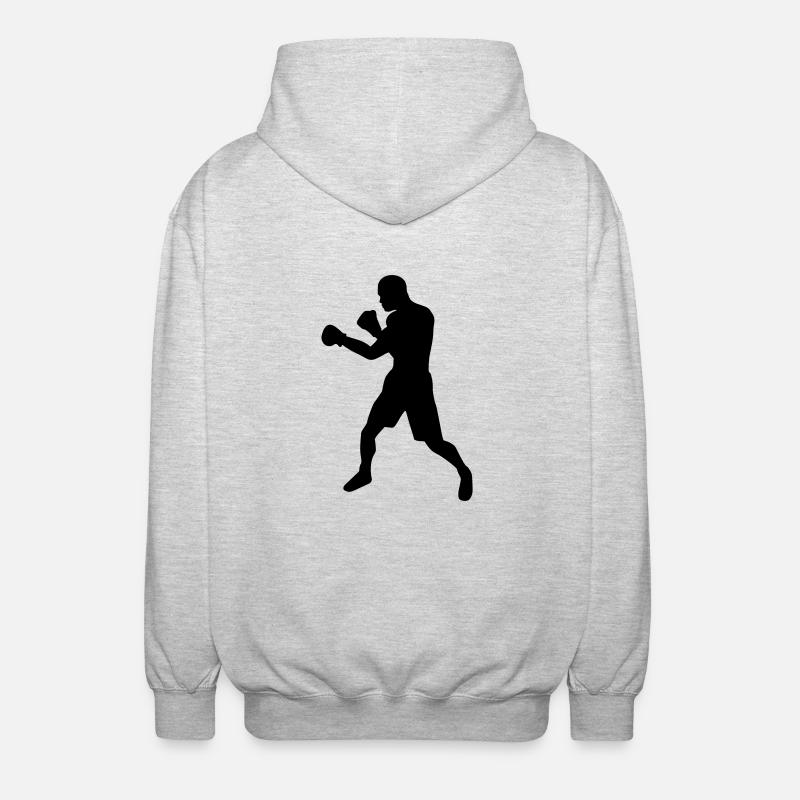 Boxe - Veste à capuche unisexe - gris clair chiné