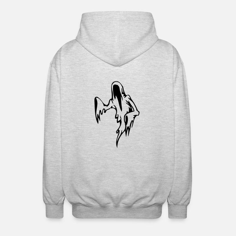 Geist Gespenst - Unisex Kapuzenjacke - Hellgrau meliert