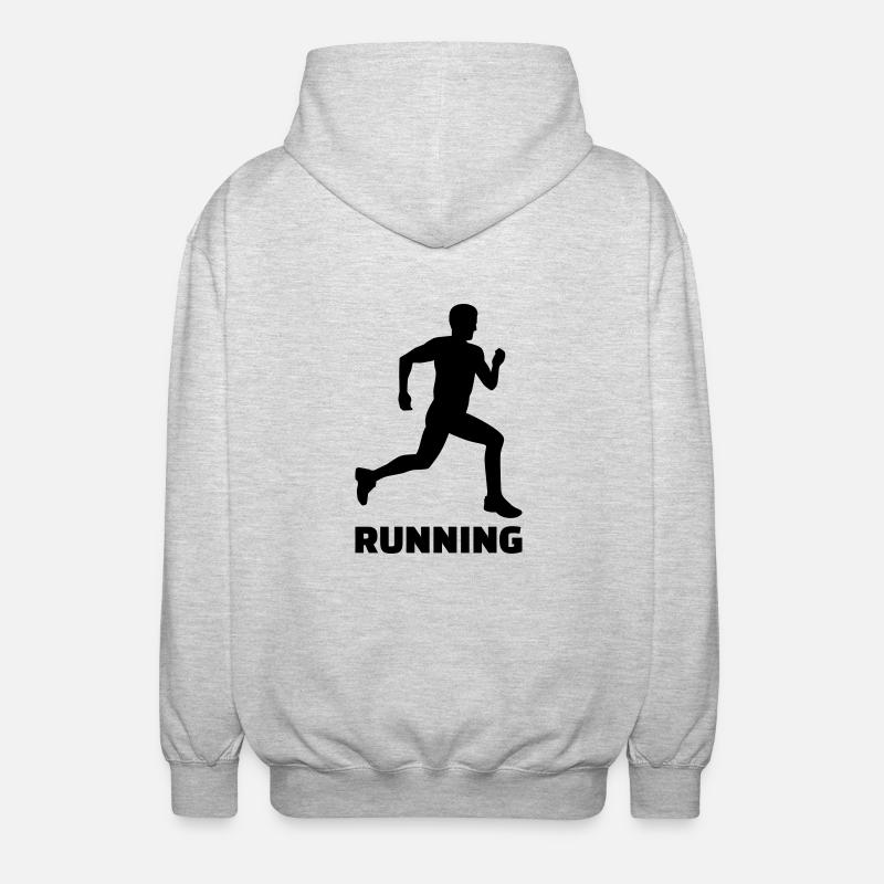 Running - Unisex Hooded Jacket - light heather grey