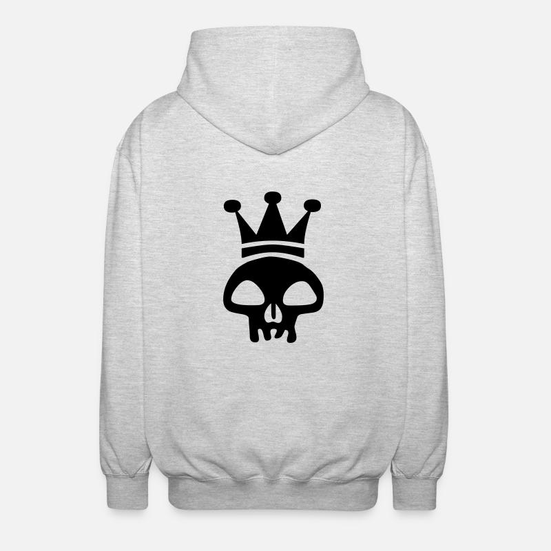 King Scull - Unisex Kapuzenjacke - Hellgrau meliert