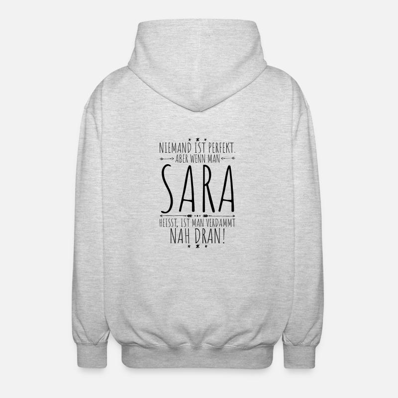 Sara perfekt - Unisex Kapuzenjacke - Hellgrau meliert
