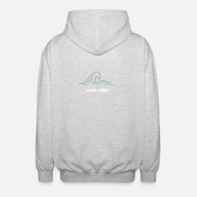 Wave Rider - Unisex Hooded Jacket - light heather grey