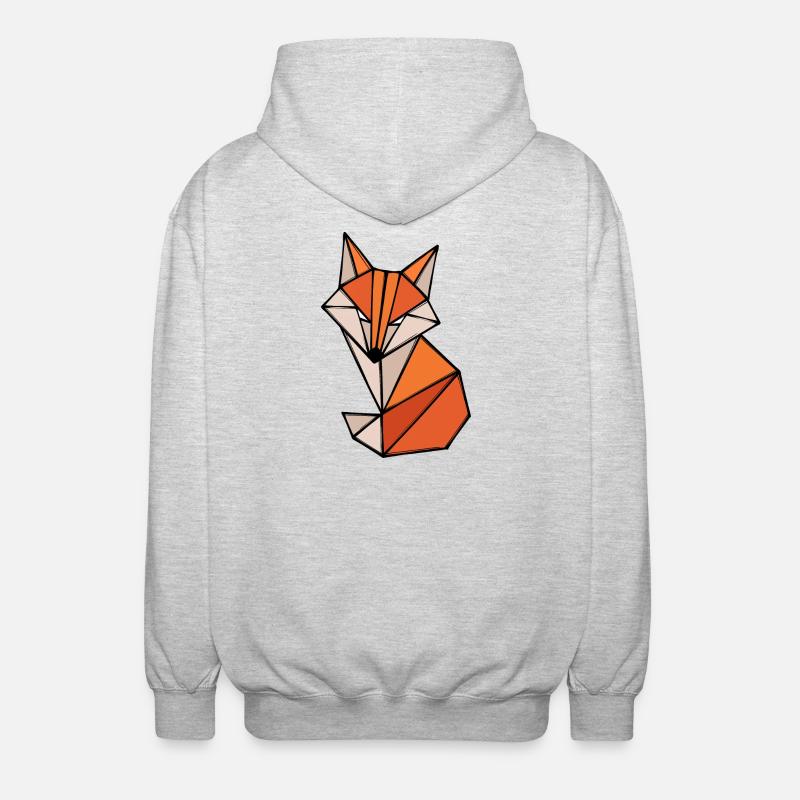 Fuchs Polygon Geometry Abstract Art Creative - Unisex Hooded Jacket - light heather grey