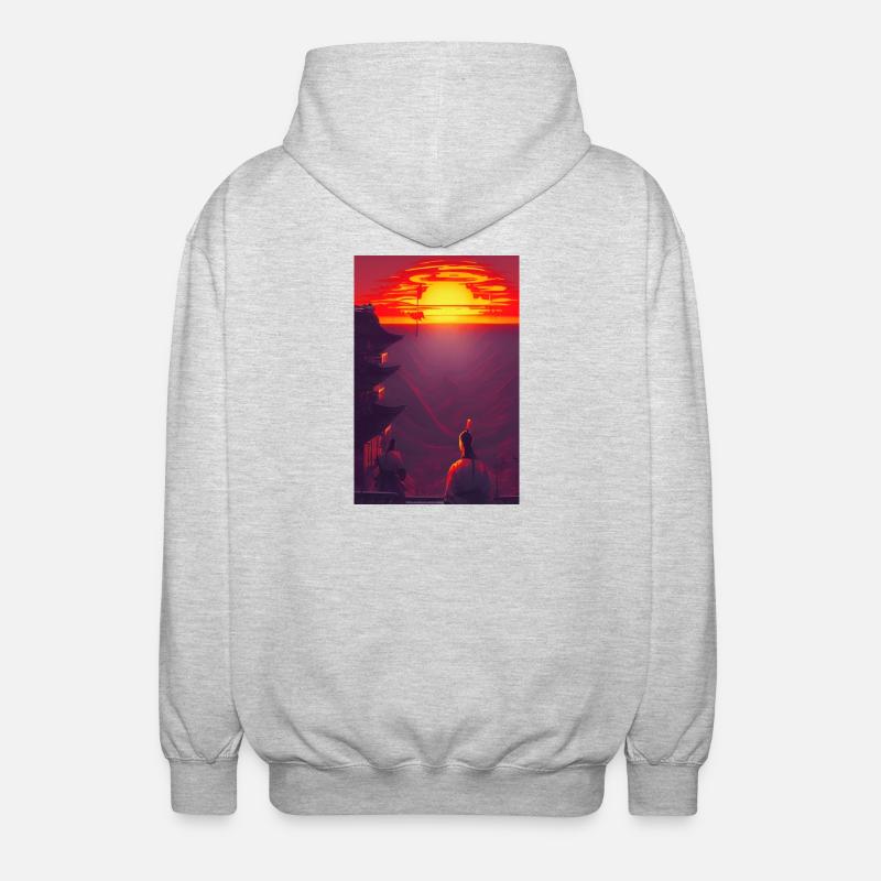 Samurai 3 - Unisex Kapuzenjacke - Hellgrau meliert