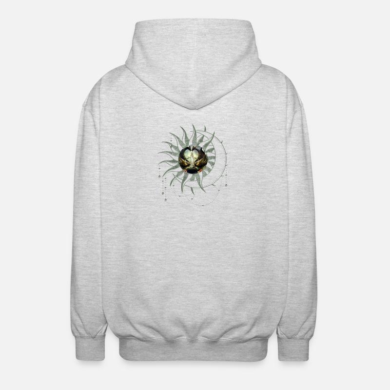 Wunderbare Fee am Drachentor - Unisex Kapuzenjacke - Hellgrau meliert
