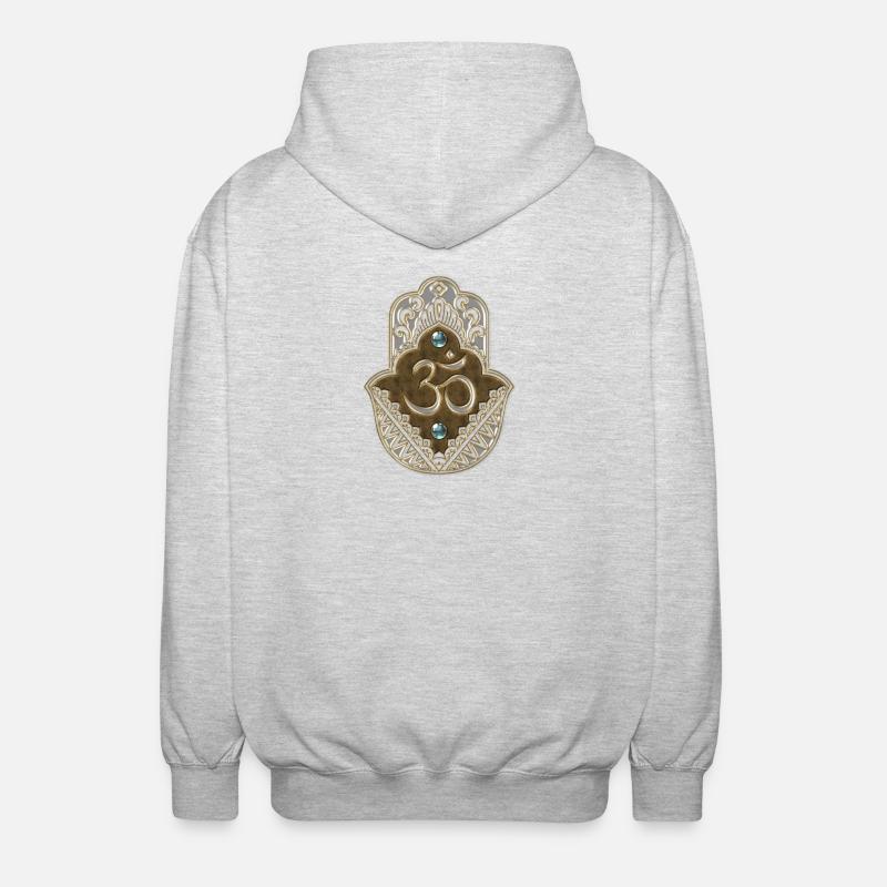 Das elegante Ohm-Zeichen. - Unisex Kapuzenjacke - Hellgrau meliert