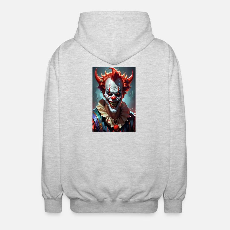 Devil Clown - Unisex Hooded Jacket - light heather grey