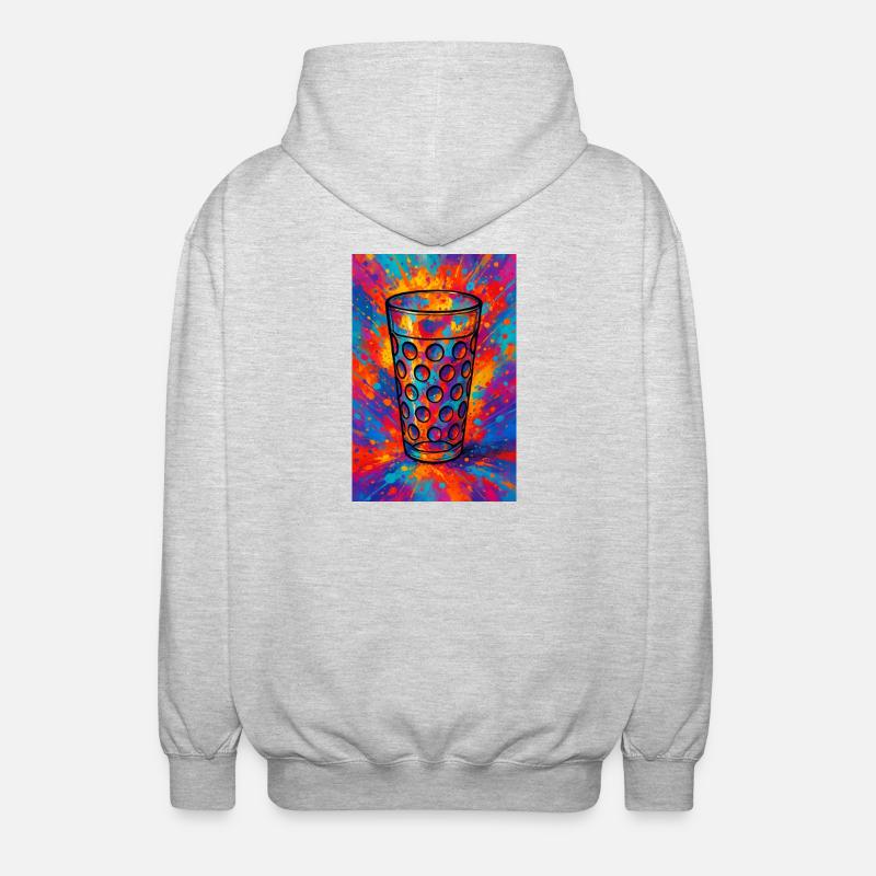 Dubbeglas Explosion - Unisex Kapuzenjacke - Hellgrau meliert