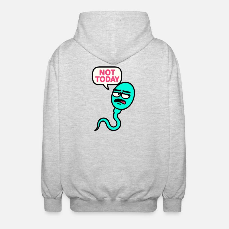Illustration expressive de serpent au visage triste - Veste à capuche unisexe - gris clair chiné